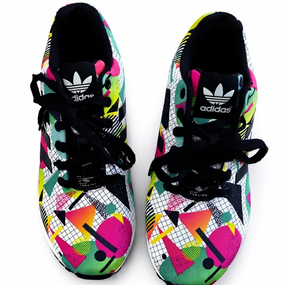 Adidas ZX Flux Torsion Retro 90s Print Sneakers Women’s 9